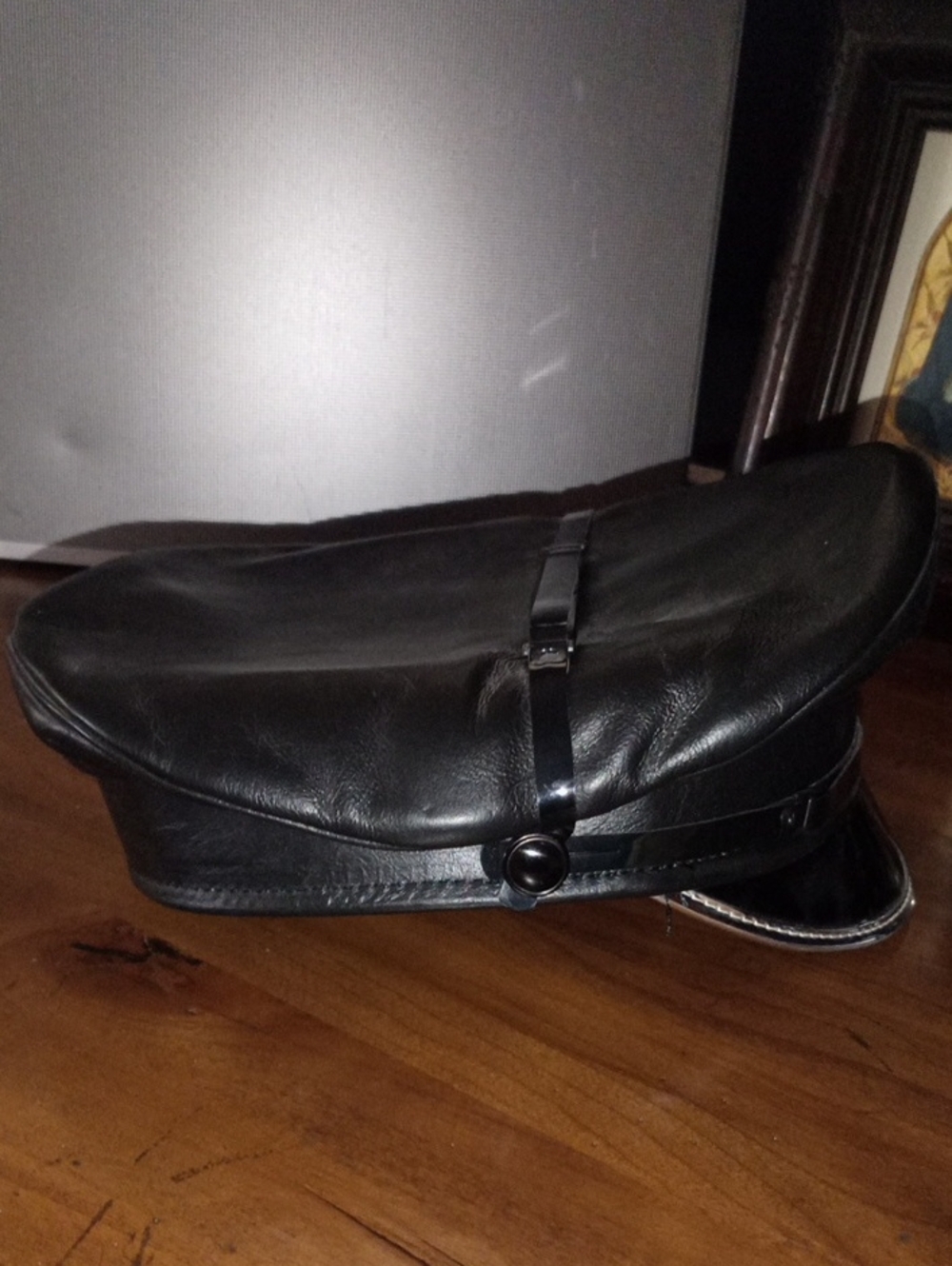 VINTAGE Leather Peaked "Muir Cap" – Legendary Subculture Icon (Size 7 3/8 / 59)